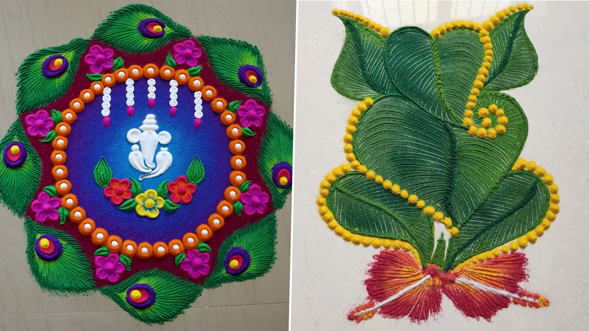 Ganpati Rangoli design| Best Ganesh Rangoli ideas