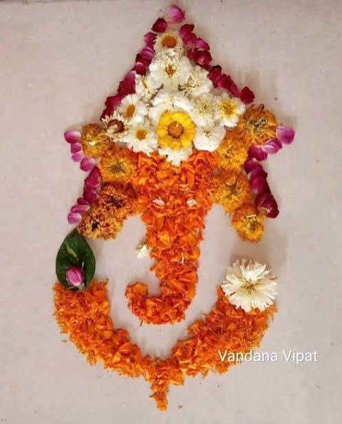 Ganpati Decoration – Ganpati Flower rangoli 1 01 Ganapati decoration ganapti flower rangoli